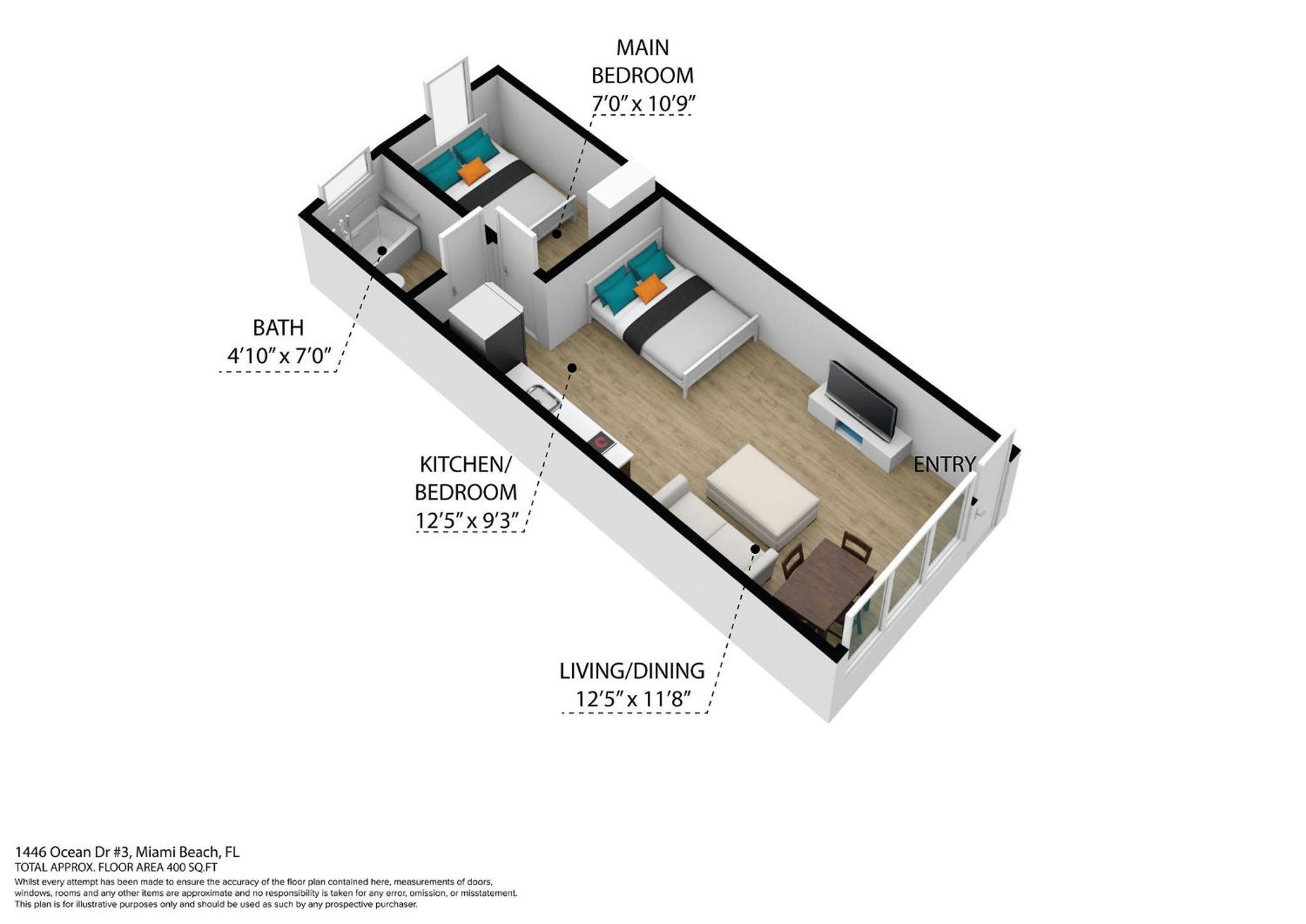 Beachy 1 B/R, W/2 Queen Beds, On Ocean Drive Beach Miami Beach Exteriör bild